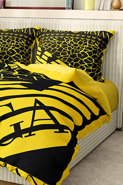 Marcalanya Duvet Cover Set Double Size Cotton Satin Fabric 6 Pieces 3D Digital Printing Duvet Cover Set Model No: