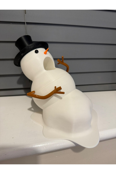 Genel Markalar Kardan Adam Şarap Şişesi Tutucu | 3D Baskı Xmas Snowman Wine B...