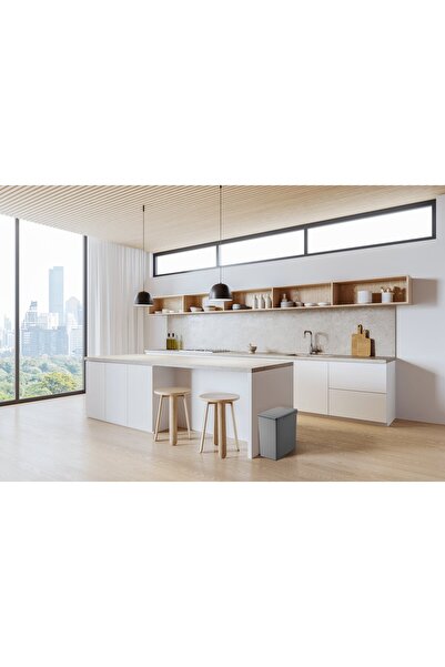 FACKELMANN EKO Oslo trash can, for kitchen, office or bathroom, Touch-Open system – 20L