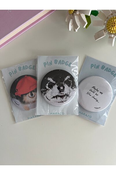 Hara Company BTS Taehyung KPOP Layover Albüm Rozet Seti (3’LÜ) v23