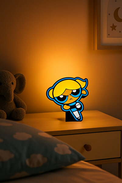 NERFORM Powerpuff Girls Bubbles Gece Lambası , Bubbless ışık kutusu , Powerpu...