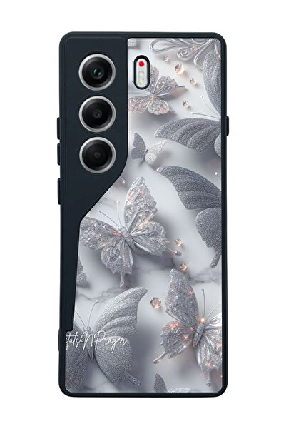 TECNO Camon 40 Uyumlu Baskılı, Mat Siyah,Yumuşak Silikon, Koruyucu,Şok Emici ...
