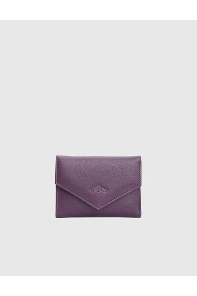 İLVİ Aryan Genuine Floater Leather Purple Women's Wallet