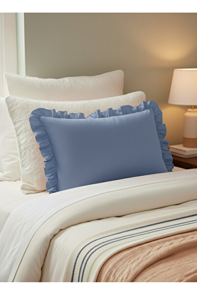 Mery Tekstil غطاء وسادة مكشكش 100% قطن 50x70 سم