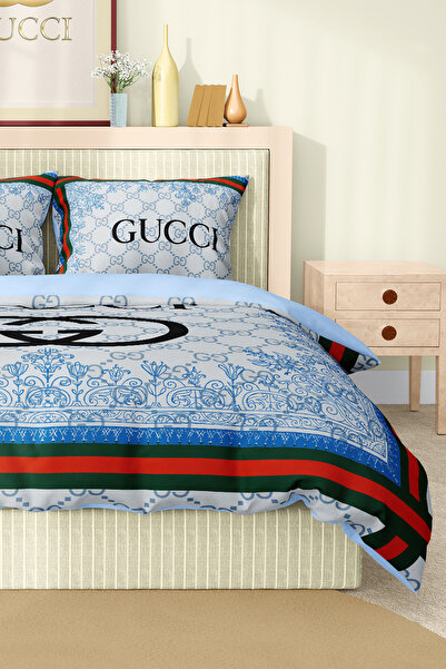 Marcalanya Duvet Cover Set Double Size Cotton Satin Fabric 6 Pieces 3D Digital Printing Duvet Cover Set Model No: