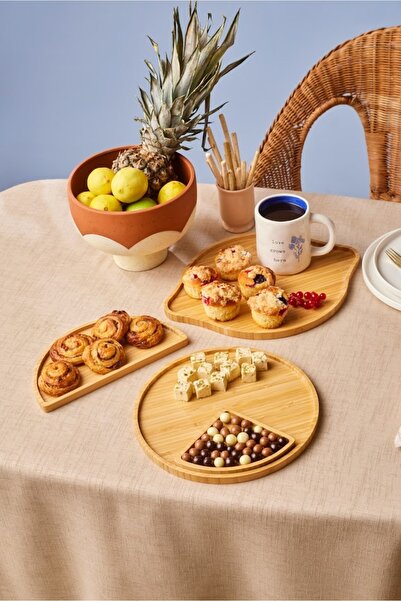 Karaca Bamboo Fiona 4-Piece Serving Set