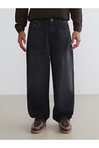 LC Waikiki Black Baggy Fit Men's Jean Trousers