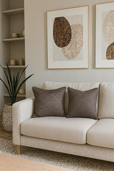 GOCCIA HOME Parlak Antrasit Kırlent Kılıfı Dekoratif Bohem Soft Koltuk Sırt Y...