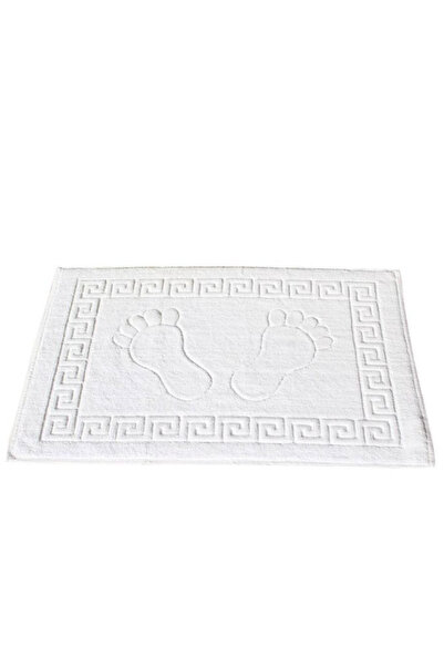 Truva Grup Set 2 Covorașe de Baie, Greek Border cu Tălpi - Bumbac 100%, 650 g/mp, 2x 50×70 cm