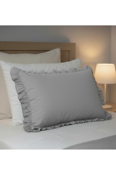 Mery Tekstil غطاء وسادة مكشكش 100% قطن 50x70 سم