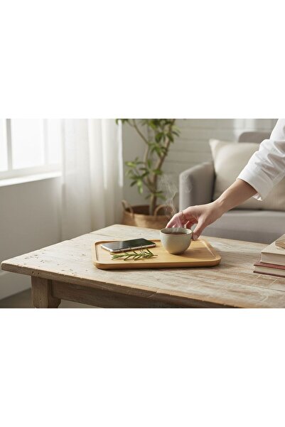KAVEH Bamboo Wooden Square Serving Presentation Plate Breakfast Presentation Plate