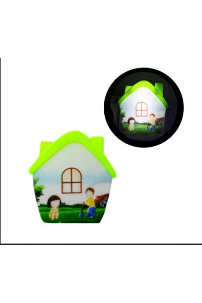 ÇEÇEN HOME Ev Temalı Gece Lambası Led Işıklı Prize Takılabilir Anahtarlı Gece...