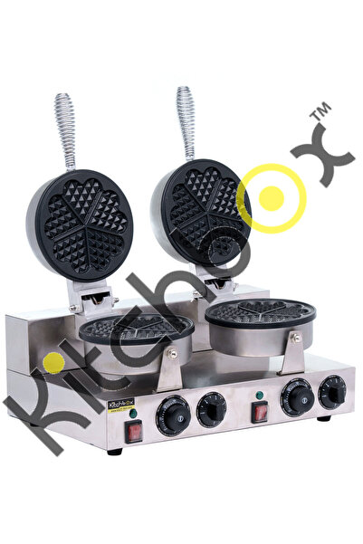 Kitchbox Ticari Endüstriyel Çiçek Waffle Makinesi (2'li)
