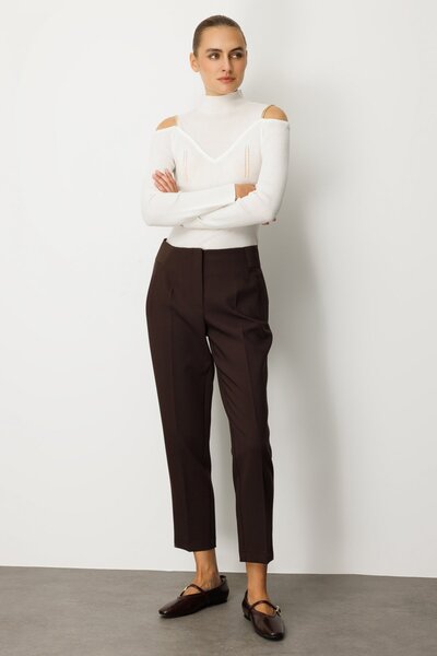 Ekol Beli Kalın Lastikli Dar Paça Pantolon