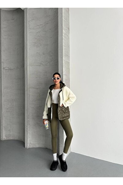 MODA Zr Haki Oversized Plush Coat