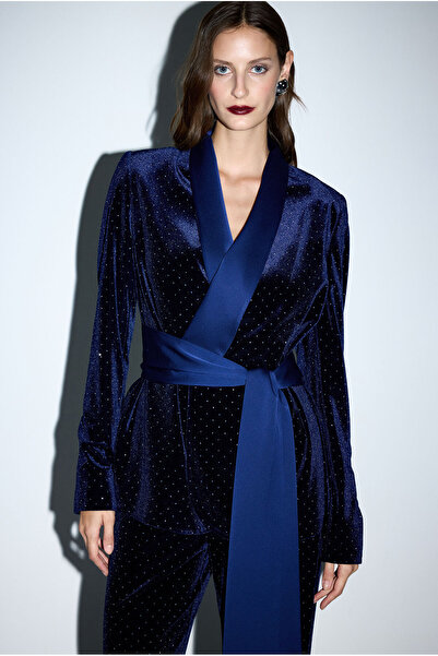 adL Mert Aslan Yakası Saten Kadife Ceket