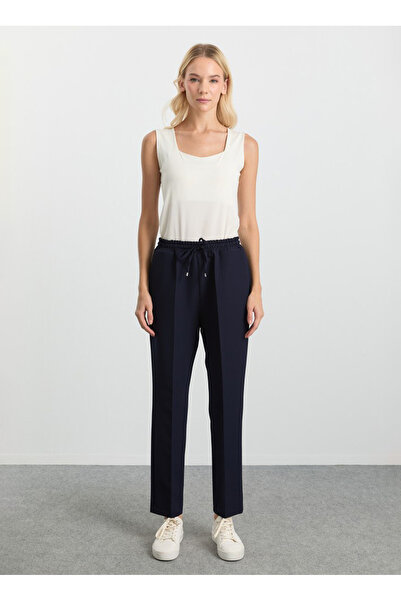 Selen Normal Bel Standart Lacivert Kadın Pantolon 25KSL5504