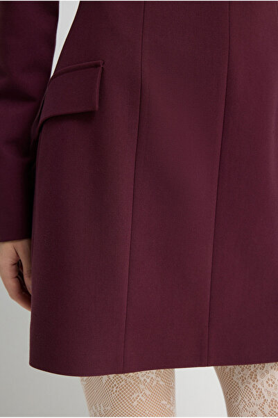 adL Gabardin Dik Yaka Elbise