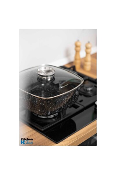 goldmann Roaster cast aluminum 28x11 cm, 6.5 L, ceramic coating, heat-resistant lid -