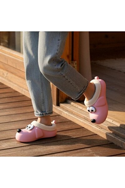 OEM Cute and warm slippers for women, waterproof, dog shape, 7158
