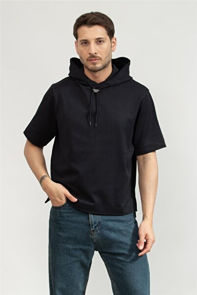 Emporio Armani Erkek Kapüşonlu Sweatshirt Lacivert