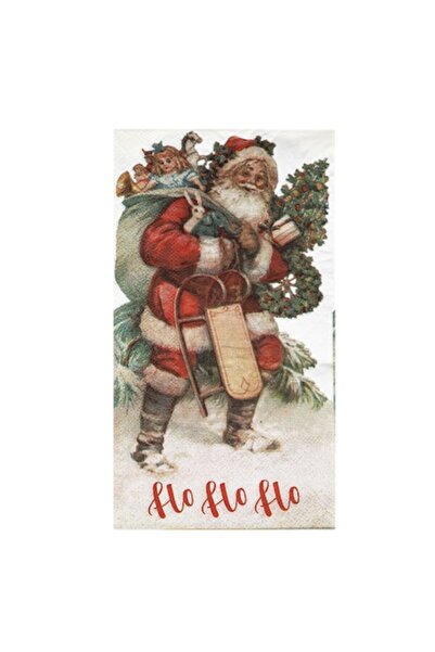 MYONNA IT & E- COMMERCE Christmas Santa Napkins, Beige, 33x40cm, 20 pcs, 2-ply
