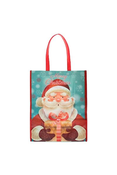 SHOPIENS Sacoșă cadou de Crăciun Moș Crăciun și Om de Zăpadă 36x13.5x46cm Mul...