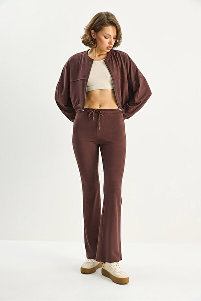 Bianco Lucci Women's Batwing Sleeve Crop Cardigan Spanish Pants Modal Bottom-Top Set 4059 60283731