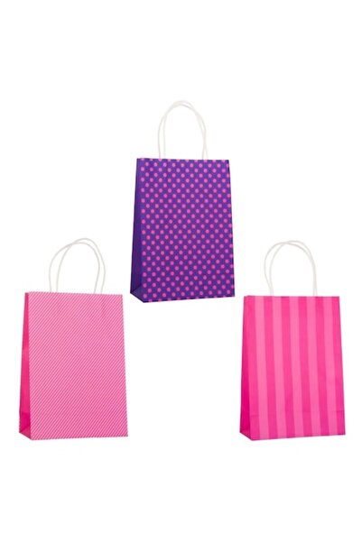 SHOPIENS Τσάντες δώρου Kraft, πολύχρωμες, σετ 3 τεμαχίων, μέγεθος 20x10x29 cm