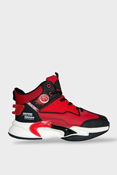 Liger Children's High-Top Basketball Style Sneakers Red