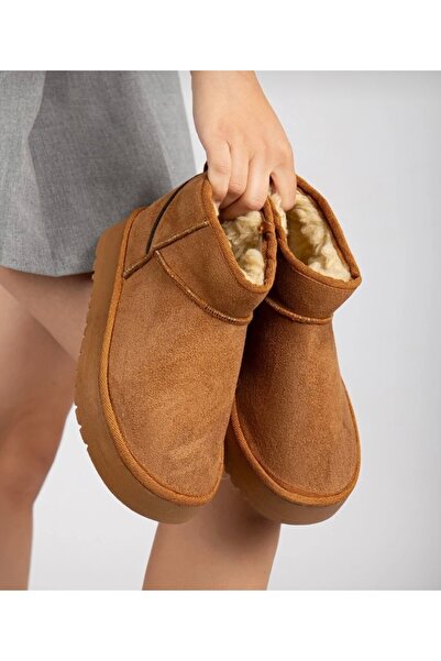 Yazın Ayakkabıları TABA İÇİ KÜRKLÜ KALIN TABANLI BOT