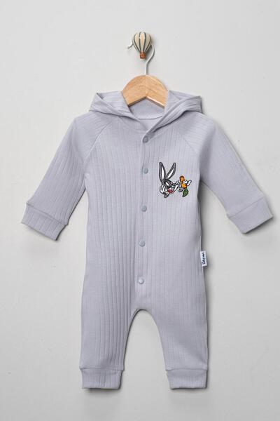 mandalinsbaby Bunny Baby Romper with Ears