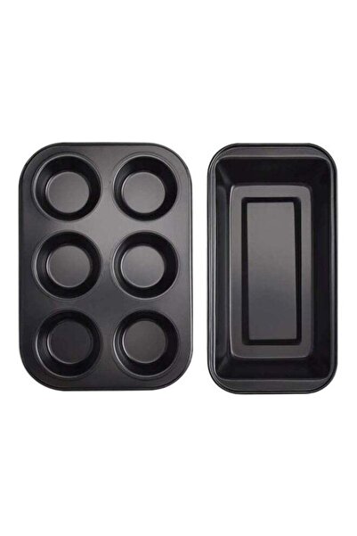 Generic 2-Piece Pancake Mould Set Black Rectangular (29x13x6cm), Tray (27x18x3)cm