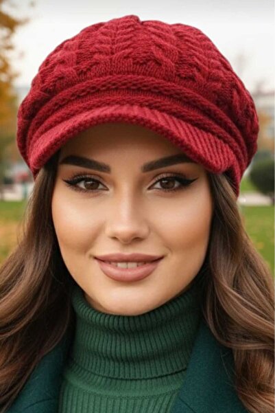 Mood Agenda Women's Double Layered Knitted Beanie Knitwear Beanie