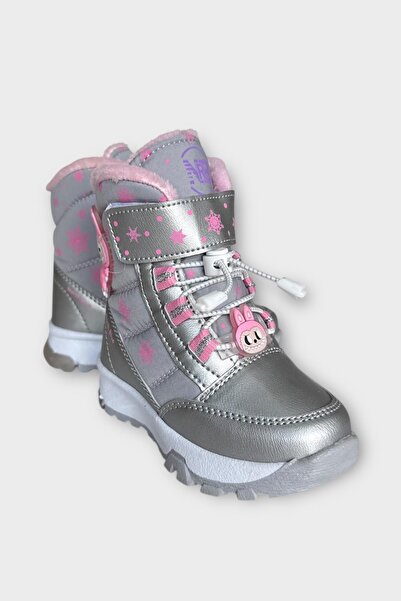 Liger Waterproof and Cold-Proof Baby Kids Boots with Fur Inside Gray - Powder