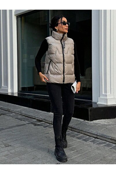 REMİS Gri Şişme Kısa Yelek