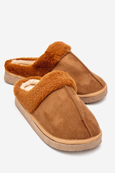 CCWAY AYAKKABI شبشب نسائي مفتوح الظهر من الفرو TABA