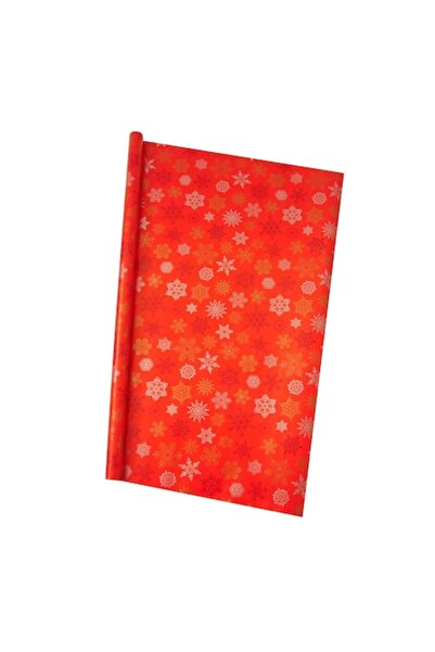 MYONNA IT & E- COMMERCE Rolă de hârtie de împachetat de Crăciun - Roșu cu fulgi de zăpadă, 150x70 cm