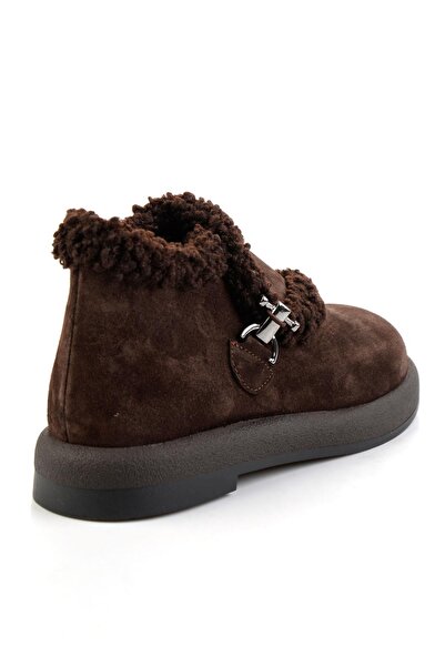 Bambi Kahve Hakiki Deri Kadın Bot & Bootie K02631058702