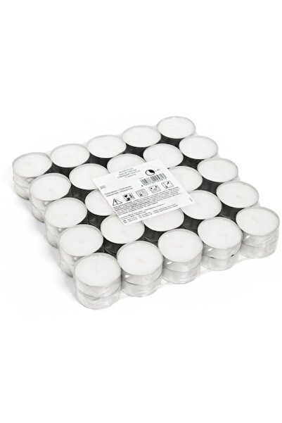 SHOPIENS Tea light candles, set of 50, white, 3.5 cm diameter, 4h burn time -...
