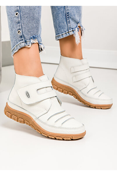 starlike Women's white genuine leather boots T-5115