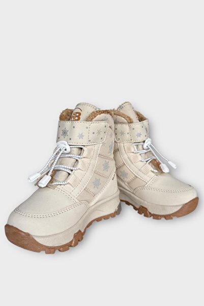 Liger Waterproof Cold-Proof Baby Kids Boots with Fur Inside Beige