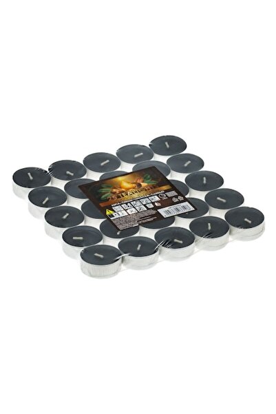 MYONNA IT & E- COMMERCE Scented Tea Light Candles Nero Alli, Argan Scent, Set of 25, Black