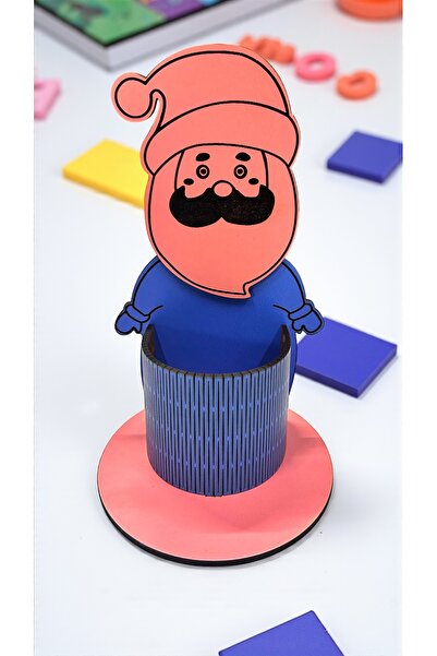 Pemina حامل أقلام سانتا كلوز مصنوع من خشب MDF بسمك 3 مم