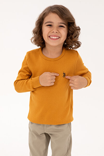 U.S. Polo Assn. Boy's Mustard Basic Sweater 50315586-Vr072
