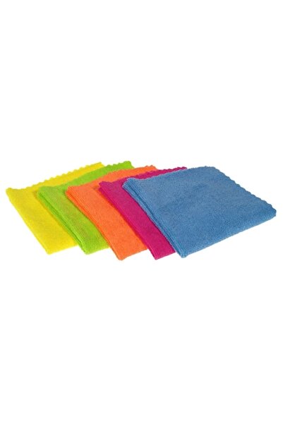 SHOPIENS Microfiber Cloth Set, 30x30 cm, Multicolor, 5 Pieces - MYONNA