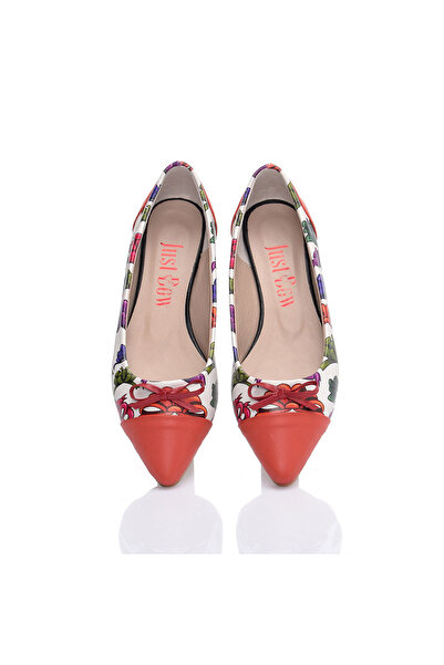 JustBow Printed Women's Ballerinas with Bow Detail