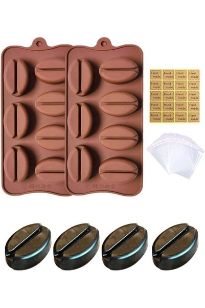 Generic Coffee Beans Soap Molds, Silicone for Used Coffee Ground, Soap Making...
