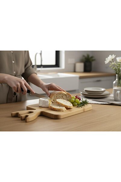 KAVEH Square Bamboo Cutting Board Deer Model Serving Presentation Board Cutting Board 36X23 cm