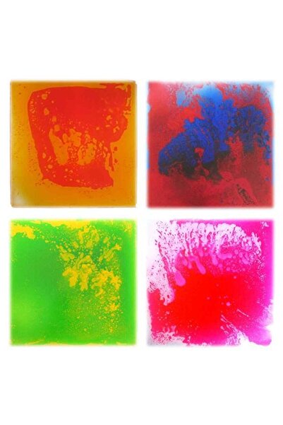 Playlearn بلاط أرضيات سائل صغير 30×30 سم (عبوة من 4 ألوان)